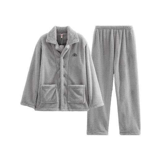 芬腾男士睡衣秋冬季新款珊瑚绒套装青年男款加绒加厚法兰绒家居服 商品图4