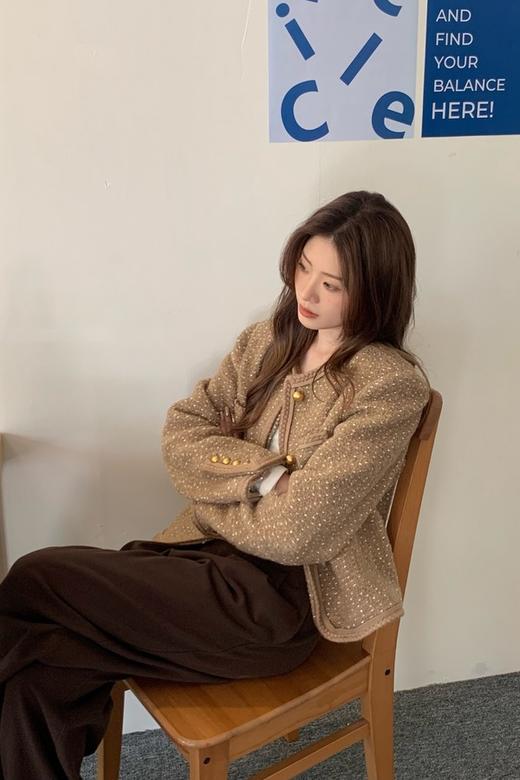 Le Malene 气质优雅小香风粗花呢短款外套 21893 商品图5