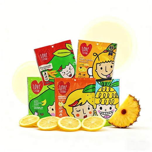 【新品上新】LOVE FARM蜂蜜风味柠檬干/辣味柠檬干/辣味芒果干/鱼露味芒果干(蜜饯)30g休闲零食 创意果干152900/152901/152902/152903 商品图3