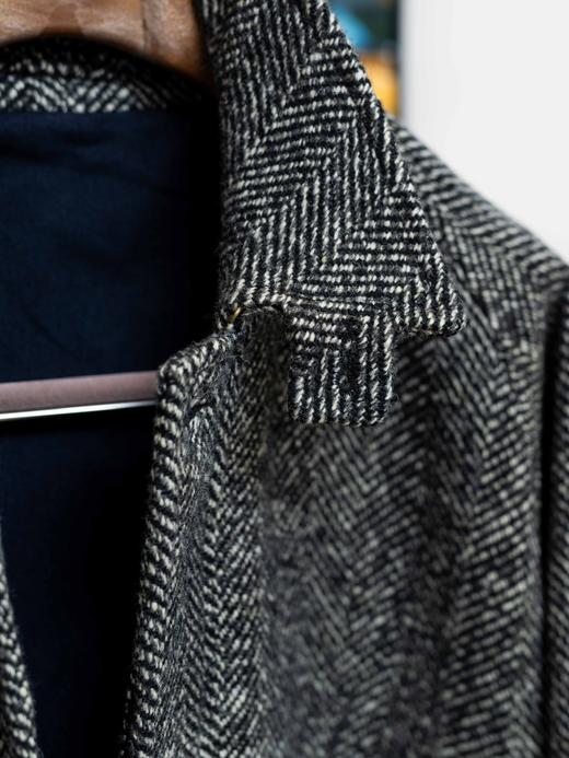 Atelier Lavoro 灰色人字纹巴尔马肯大衣 商品图6