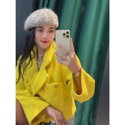 CH&ANEL香家翻领黄色外套短款 商品图6