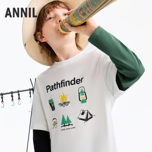 男童圆领长袖针织衫春季新款安奈儿童装EB611573 商品图2