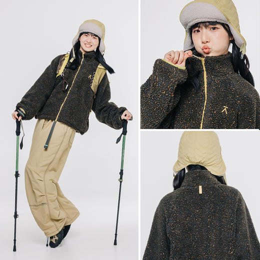 【年终特价】【品牌直发-秋冬新品】ACMEITEM爱棵米 秋冬新款亲子立领摇粒绒外套休闲扩版上衣女士GAG2210891G/GAG3210900G 商品图2