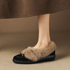 【预售5天】厚底软底羊皮乐福鞋，加绒加厚保暖棉鞋毛毛鞋ASZ-KL796R 商品缩略图2