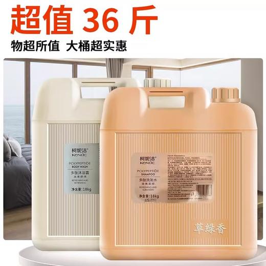 大桶多肽洗发水沐浴露洗沐用品酒店发廊18kg补充装大容量深层清洁 商品图1