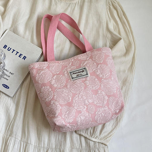 韩国ins小众帆布包包 简约随性百搭包 新款时尚通勤托特包 女大学生上课单肩包 商品图10