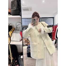 25AW上新 蕾蕾同款【米兰往事！】高级感小香粗花呢银丝西装外套