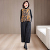 KQL 422H8205新中式国风马甲提花洋气大码马夹阔腿裤套装 商品缩略图1