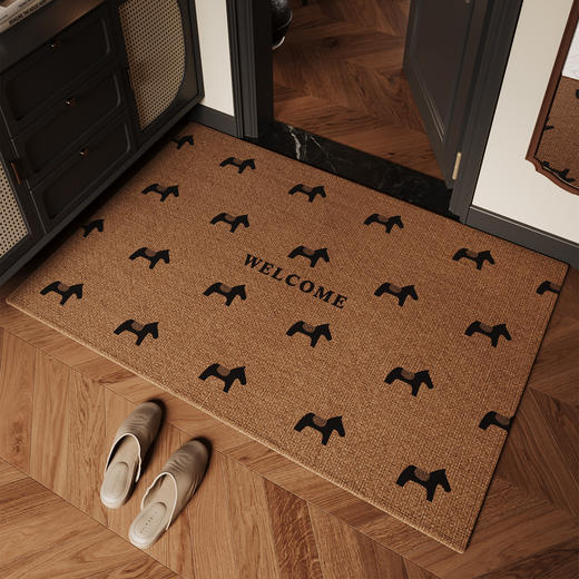 第二件0元!【马年新款地垫】26年新款圈绒地垫 家用玄关入户门地垫 刮泥蹭土耐脏防滑易打理脚垫 商品图2