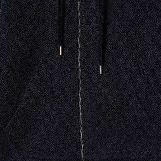 SDSA男士秋冬新款痞帅男装潮牌简约提花绒毛拉链开衫卫衣外套百搭 商品图2