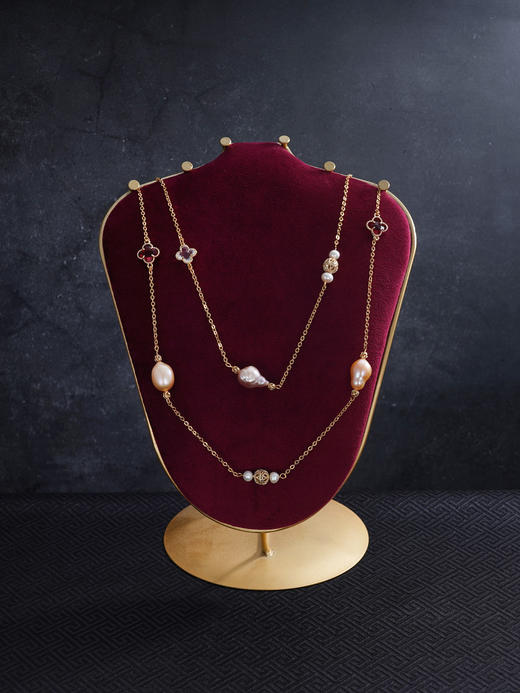 子佩集珍珠毛衣链【ZMYL-67】珍珠镀金2412 商品图0