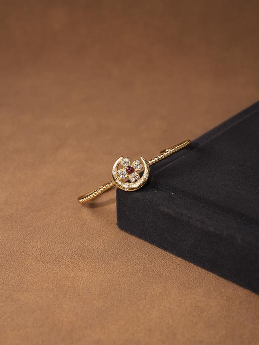 北京仓｜Diaperis Paris-HINA-月亮女神 红色 碧玺 开口 手镯［法国设计师］ 商品图0