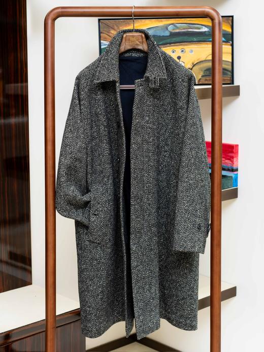 Atelier Lavoro 灰色人字纹巴尔马肯大衣 商品图0