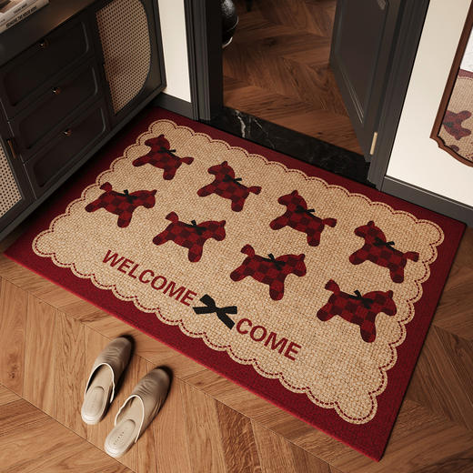 第二件0元!【马年新款地垫】26年新款圈绒地垫 家用玄关入户门地垫 刮泥蹭土耐脏防滑易打理脚垫 商品图1