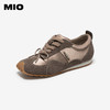 MIO米奥女鞋缎面拼接德训鞋2026春新款蝴蝶结休闲薄底复古阿甘鞋M261560807 商品缩略图0