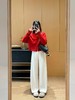 D120226冬季羊毛醋酸明线休闲通勤毛呢直筒镰刀阔腿裤 商品缩略图1