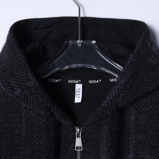 WT309SDSA男士秋冬新款痞帅男装潮牌撞色波浪线绒毛拉链连帽卫衣宽松 商品图2