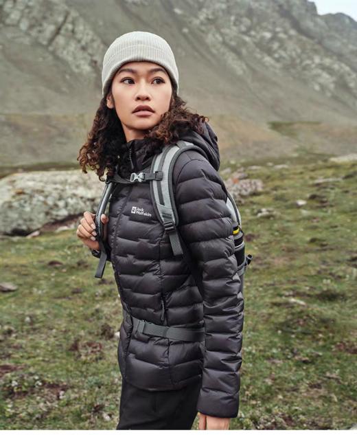 【云粉节】【6折】6楼JACKWOLFSKIN狼爪PASSAMANI情侣女款800蓬鹅绒排骨羽绒服A61833A-1388吊牌价2999折后1799 商品图1