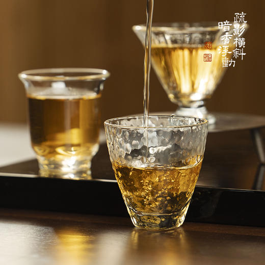 暗香疏影/个人品茗杯合集 平光/锤纹 玻璃品茗杯小客杯家用茶杯 商品图0