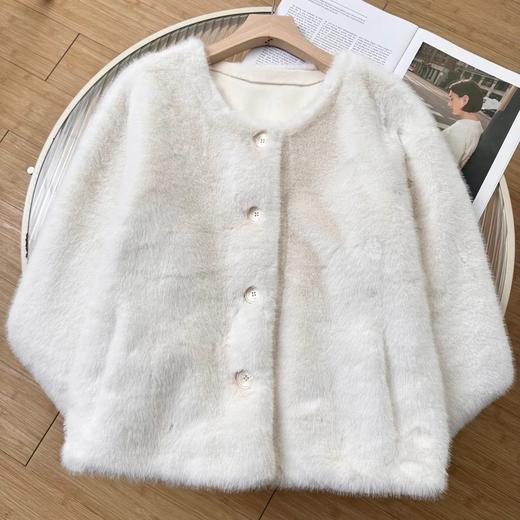 D120224冬季新款奶里奶气很好rua仿貂毛环保皮草毛毛外套 商品图13
