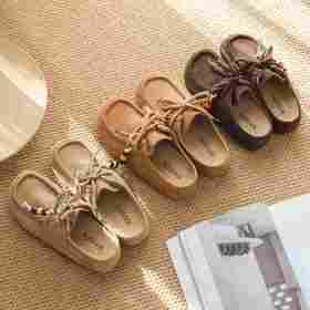 【KAISER 袋鼠鞋】丑萌慵懒松弛感厚底/波西米亚风厚底勃肯鞋半拖