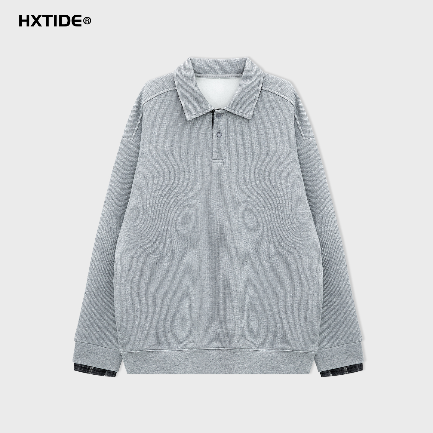 【断码清仓】HX 冬季翻领半开胸卫衣S106540026101