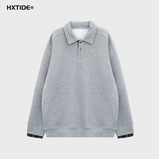 【断码清仓】HX 冬季翻领半开胸卫衣S106540026101 商品图0