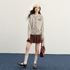 【12/03新品】熙世界萌宠小狗毛衣开衫女秋冬2025新款撞色圆领绵羊毛针织短外套 商品缩略图2