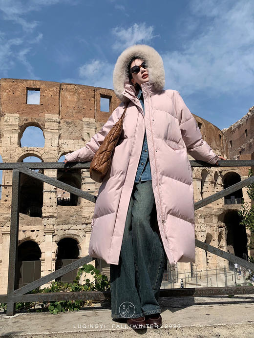 🎁双十二提前购💥鹭青一同款【AUChris香榭颂加厚中长款大毛领羽绒服ACXC7726】🥰秋冬保命款！实穿零压感直接焊在身上❗ ✅高蓬松优质鸭绒填充！ 商品图2