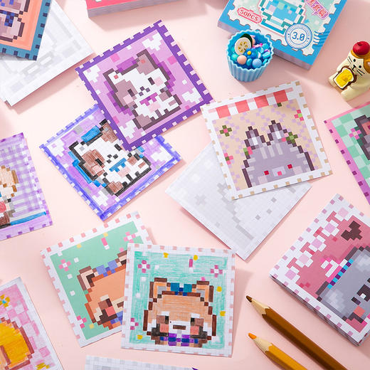 MINI像素涂色本自带背胶贴纸本-纪念日百货门店同款168194689 商品图1