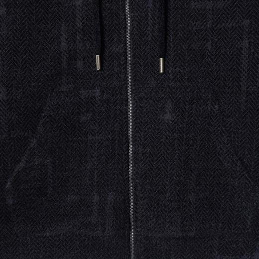 WT309SDSA男士秋冬新款痞帅男装潮牌撞色波浪线绒毛拉链连帽卫衣宽松 商品图3