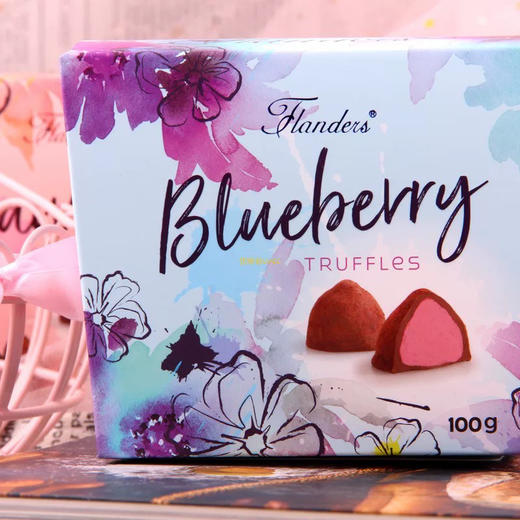 比利时佛兰德斯松露形软心巧克力制品蓝莓味100g 商品图0