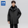 【90白鸭绒】罗蒙冬季男士连帽羽绒服厚实保暖中年爸爸装中长款羽绒外套 商品缩略图0