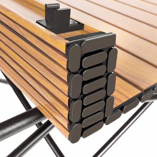 驿客露营蛋卷折叠桌（木色方桌）EKH-9022 商品图2