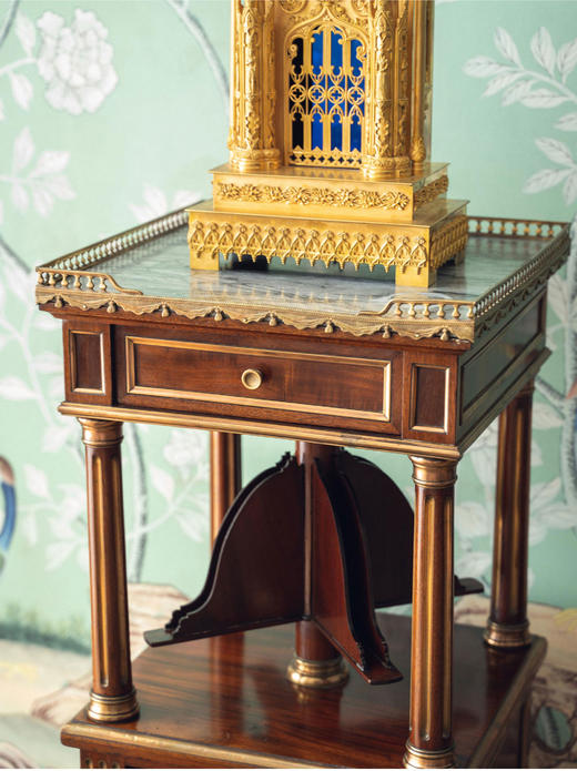 独角鹿西洋古董19世纪末法国出品路易十六风格大理石面音乐柜 商品图1