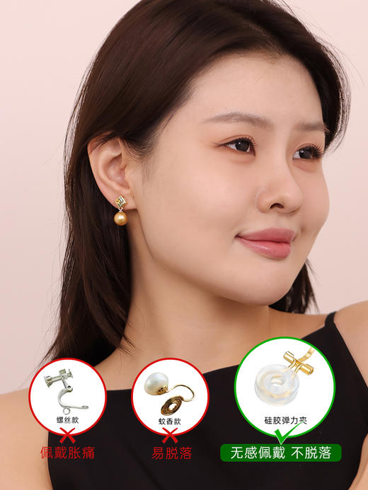 【挚友限定】菱形Candy两戴-18k金碧玺耳夹 商品图2