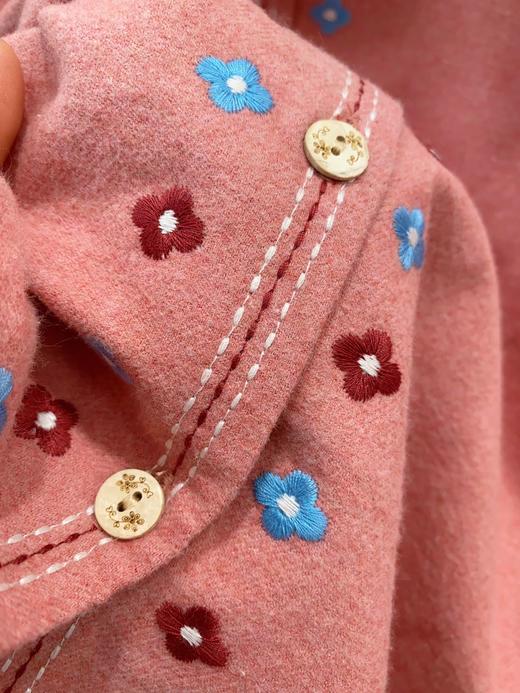 松植屋《 重楼》女士V领民族风全棉磨毛女款长袖睡衣套装100%全棉绒布家居服秋冬款 商品图3