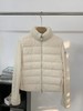 D120229新款防风保暖立领设计针织拼接羽绒服外套女 商品缩略图4