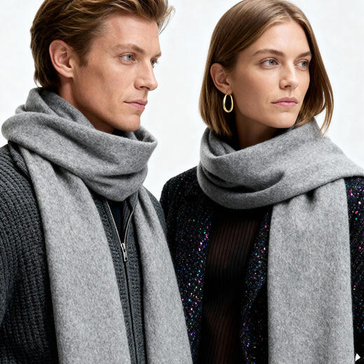 18057-HBPJ-008-BOSS 简约时尚羊毛披肩 商品图1