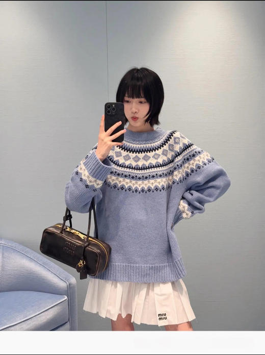 缪缪 baby蓝费尔岛毛衣(KX*MM) 商品图7