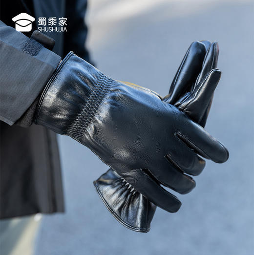 【实付满399送保温杯】【羊皮加绒保暖手套（付款后10天左右发）】男女加厚保暖通勤手套可触屏户外骑行手套送礼 商品图7