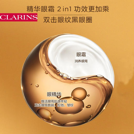 【限时特惠 礼盒礼袋】CLARINS/娇韵诗精华眼霜组合（九代双萃精华50ml+娇韵诗双萃眼霜20ml） 商品图4