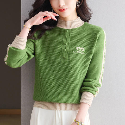 宽松毛衣洋气时尚针织衫上衣，内搭显瘦短款打底衫CC-101-92506 商品图0