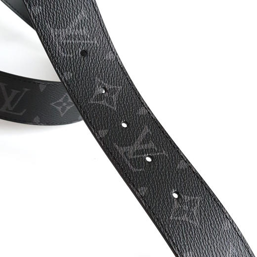 【全新】LV路易威登LV LINE 40毫米双面腰带M8404T男士经典黑色老花纹镂空银头双面腰带皮带男士261125AK02 商品图5