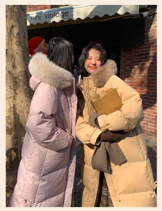 🎁双十二提前购💥鹭青一同款【AUChris香榭颂加厚中长款大毛领羽绒服ACXC7726】🥰秋冬保命款！实穿零压感直接焊在身上❗ ✅高蓬松优质鸭绒填充！ 商品图0