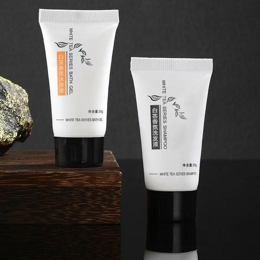 酒店专用一次性洗发水沐浴露宾馆民宿白茶香型软管洗护套装批发 商品图1