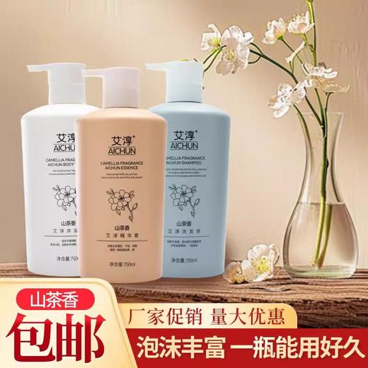 艾淳750ml洗发水沐浴露护发素套装星级酒店宾馆民宿家用瓶装批发 商品图1