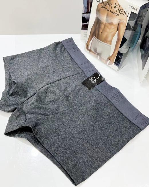 D120231一盒三条装2025新款立体提花腰边男士四角内裤 商品图14