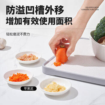 康巴赫抗菌不锈钢菜板加厚防滑防霉案板家用双面剁骨砧板47*32*1.8cm 商品图3