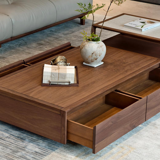 【中古风-ZG221/ZG222茶几】黑胡桃/客厅/茶几 商品图3